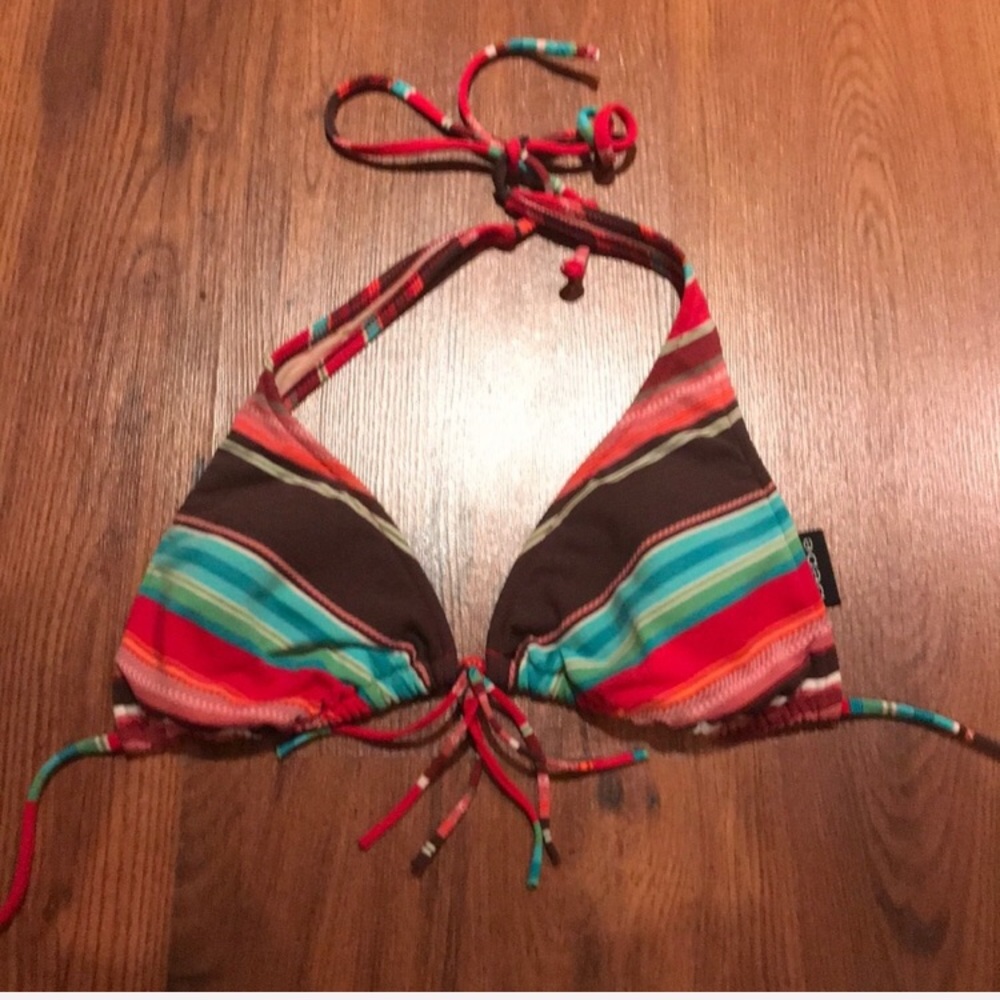 Fringed triangle boho bikini TOP ONLY. Padded